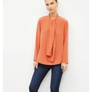 MM LAFLEUR Darcy 1.0 Top Washable Silk XS Guava NWT $339